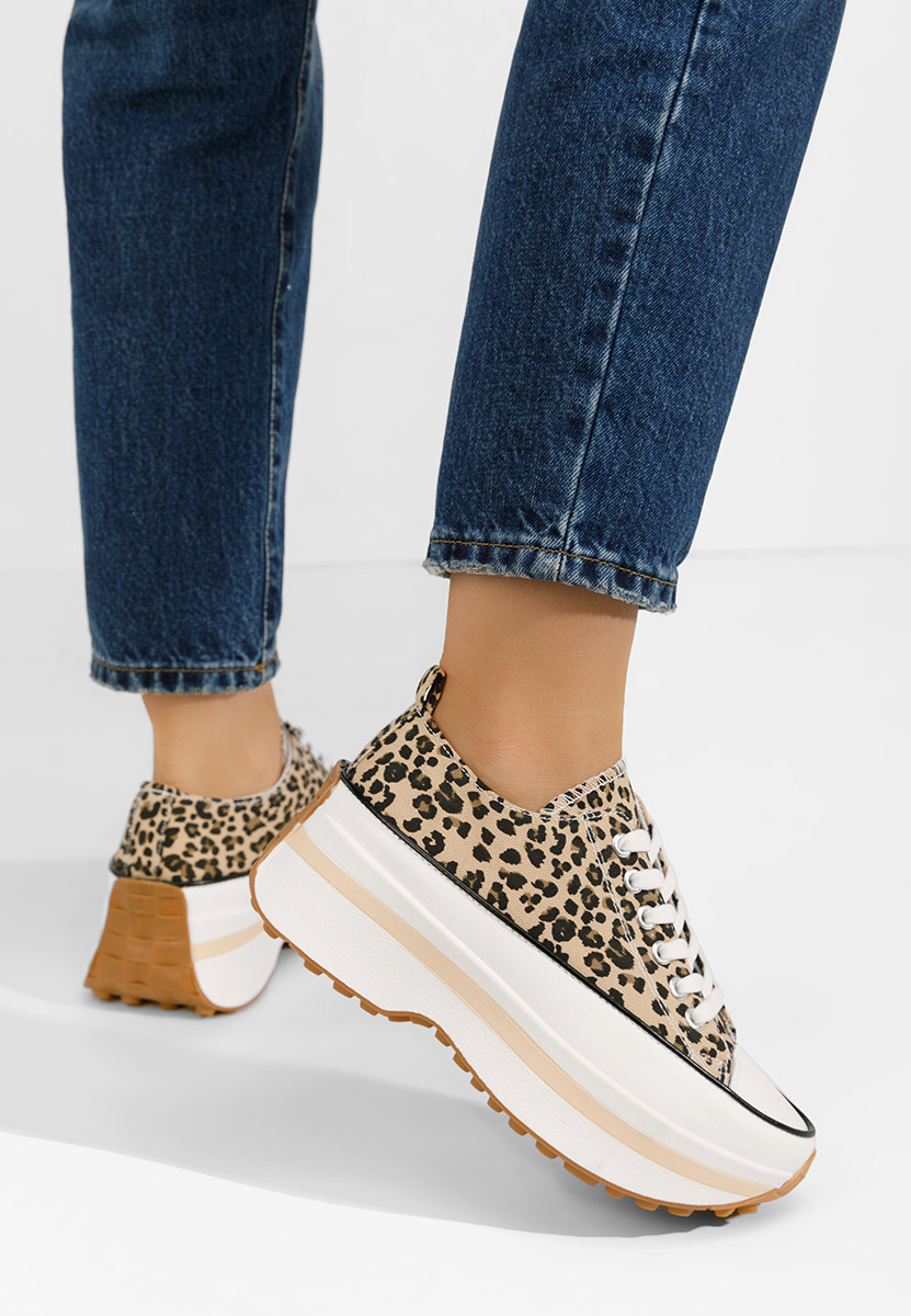 Leopardí tenisky na platformě Cathleen