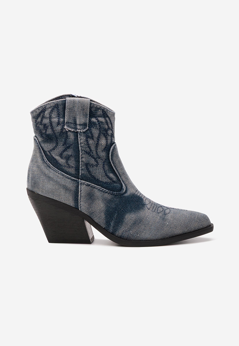 Modré kotníkové boty cowboy Florentina