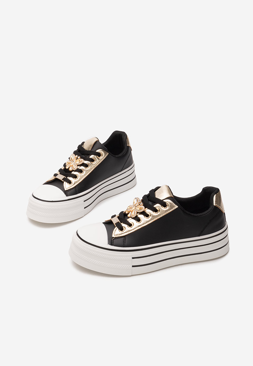 Černé dámské plátěné tenisky Pamelia