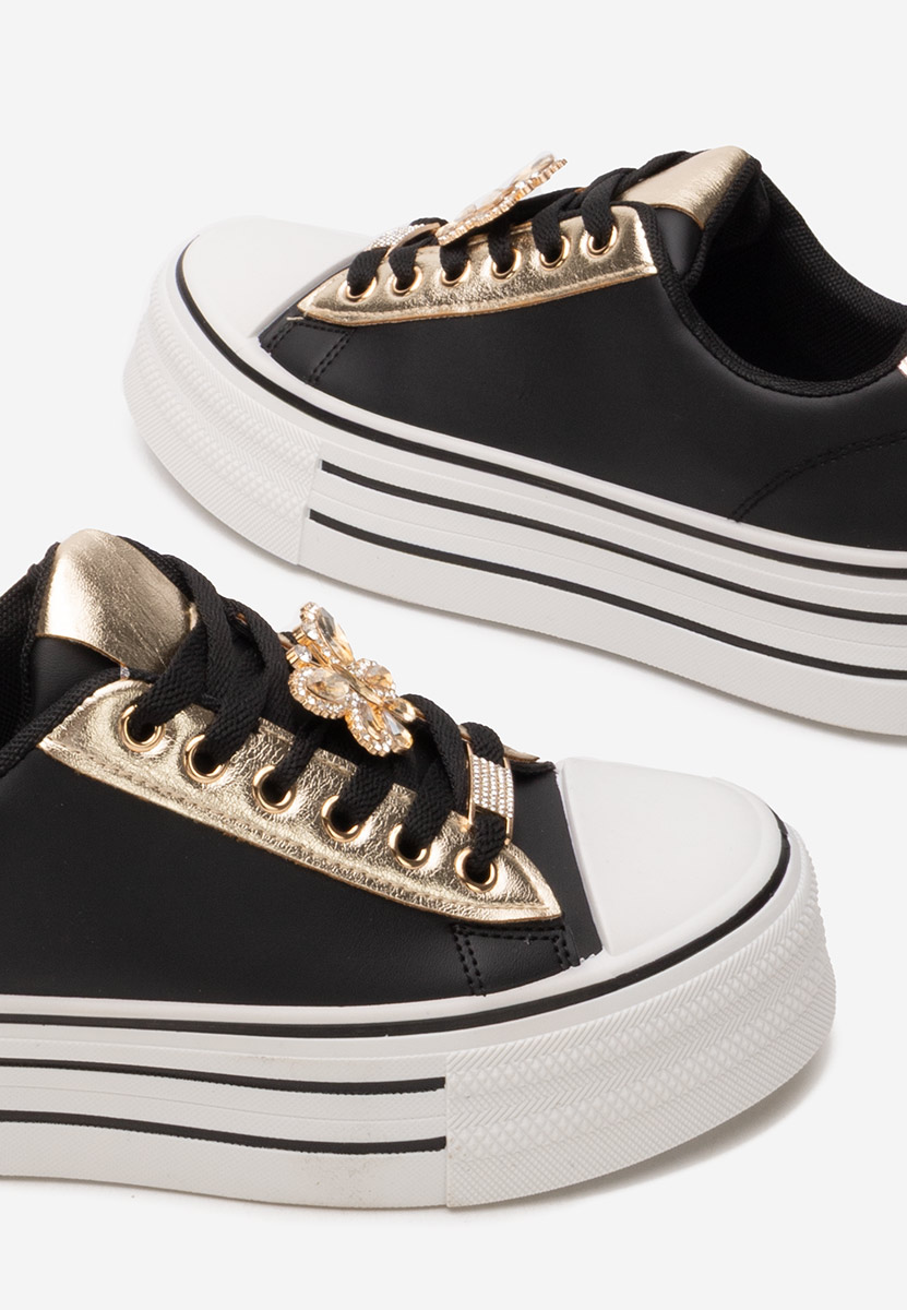 Černé dámské plátěné tenisky Pamelia