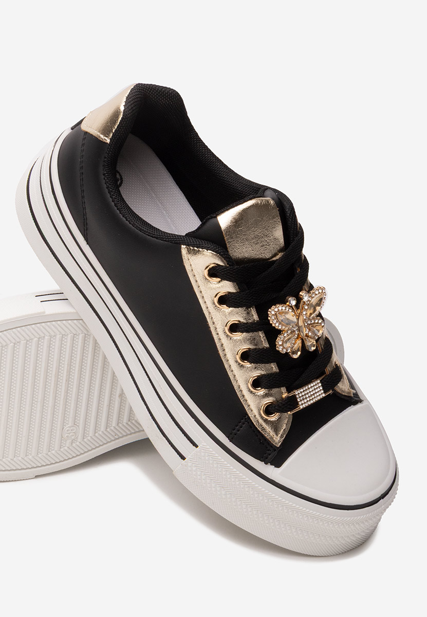 Černé dámské plátěné tenisky Pamelia