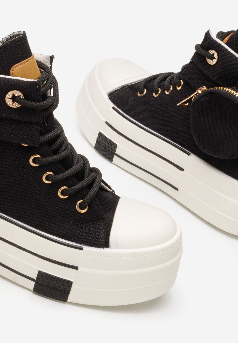 Černé kotníkové tenisky Sharita