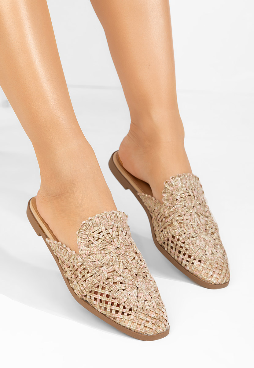 Béžové dámské dřeváky Myriam