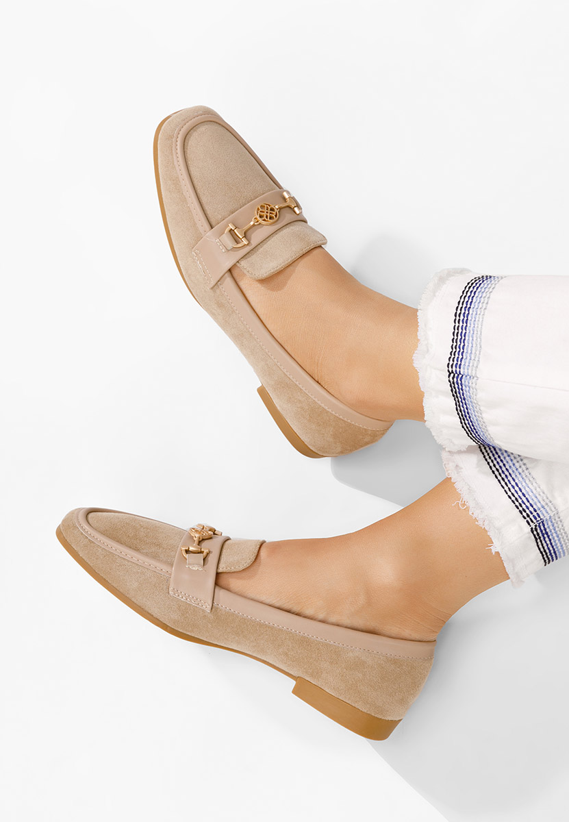 Khaki dámské mokasíny Carroll