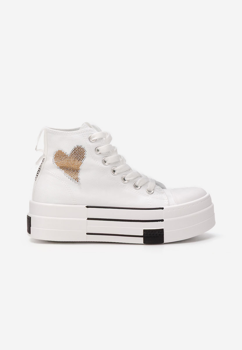 Bílé tenisky na platformě Chanela