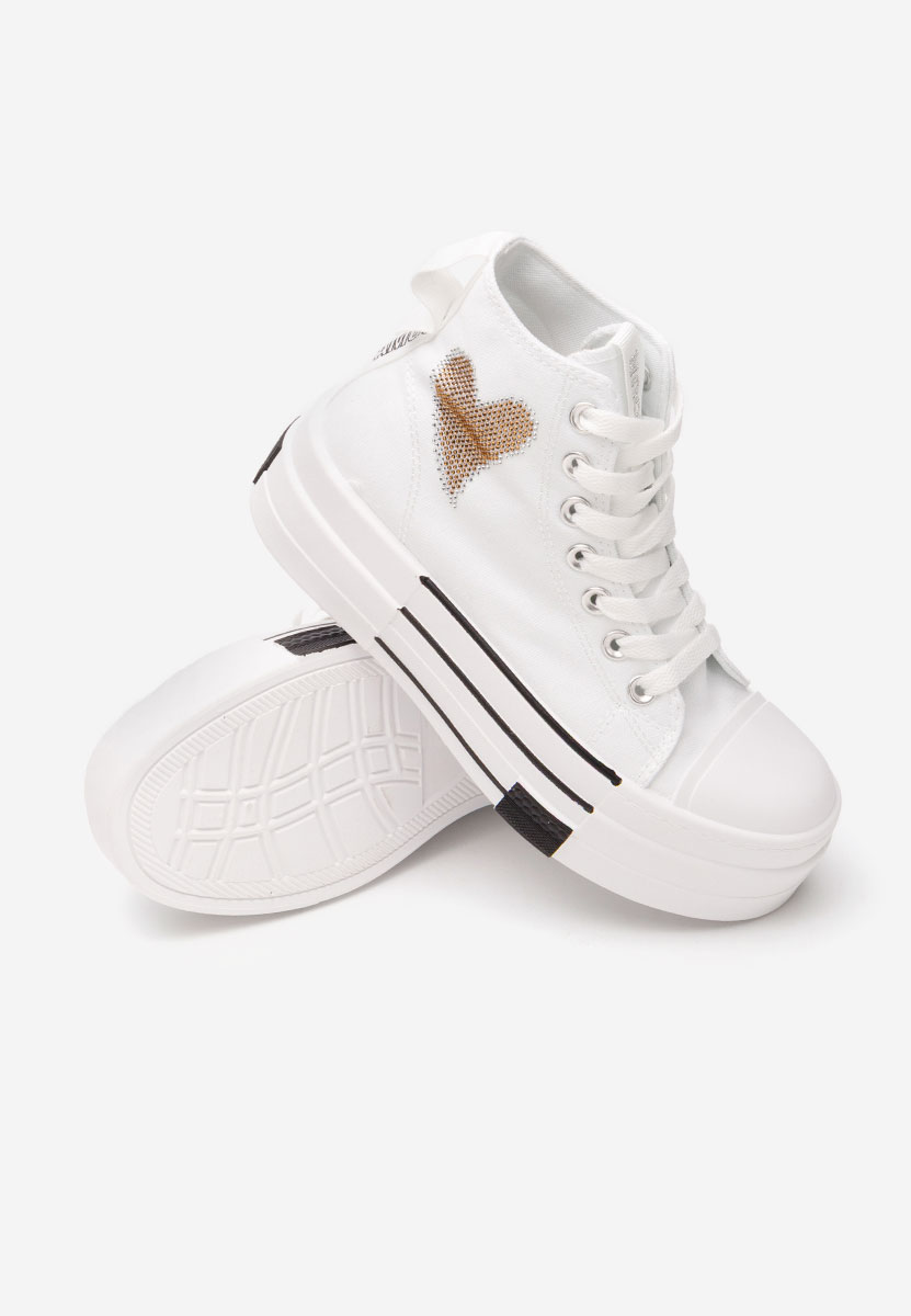 Bílé tenisky na platformě Chanela