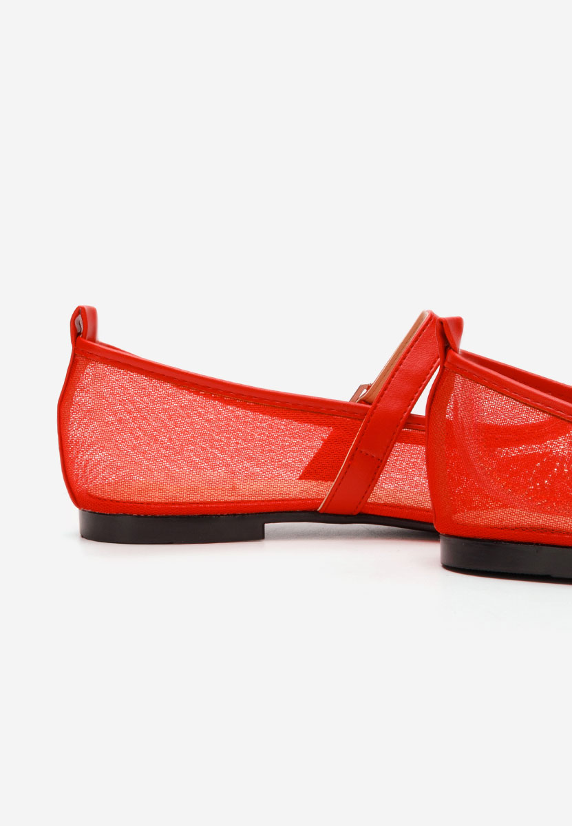 Červené dámské baleríny Theressa