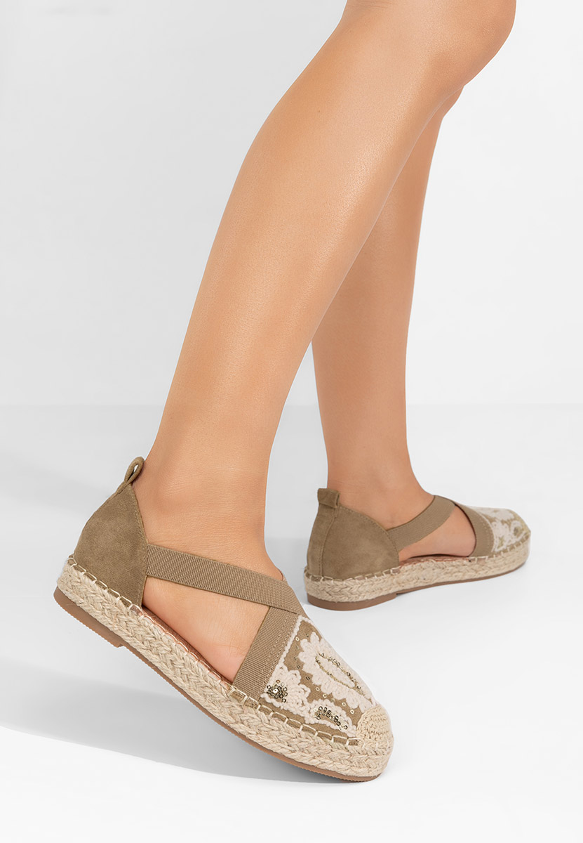 Khaki dámské espadrilky Sebryna