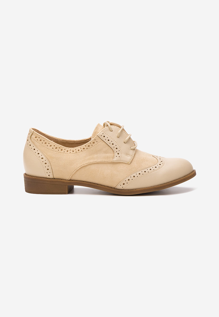 Béžové dámské brogue obuv Aleena