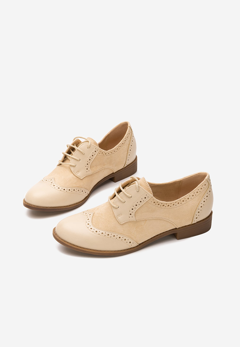 Béžové dámské brogue obuv Aleena