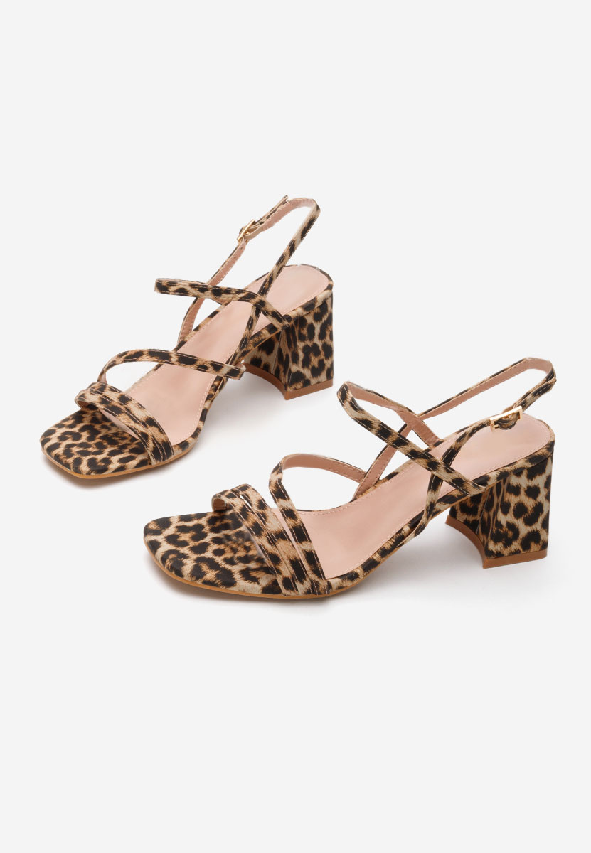 Leopardí sandály na podpatku Arvilla