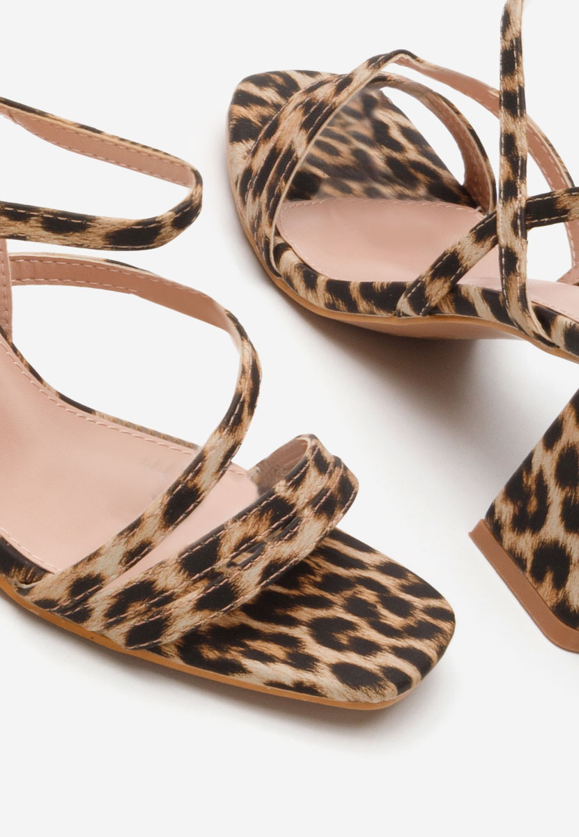 Leopardí sandály na podpatku Arvilla