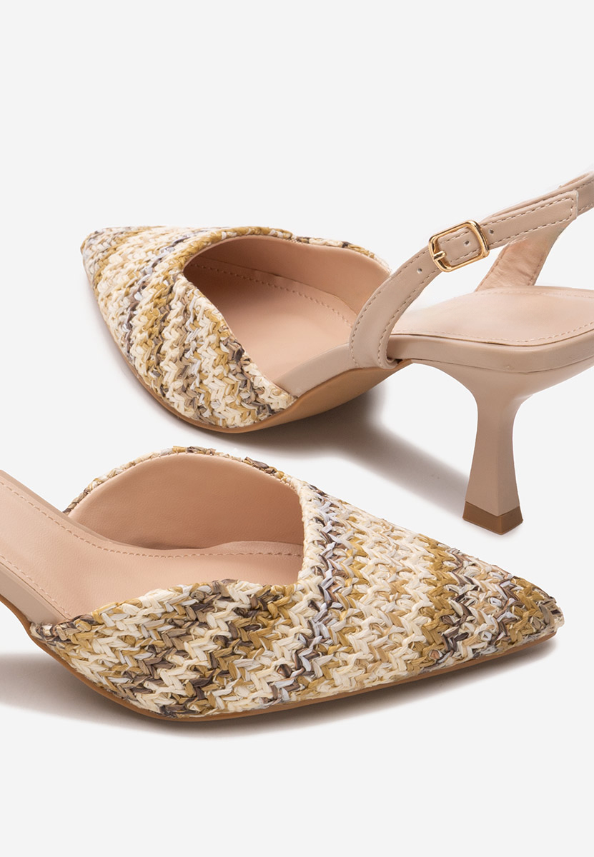 Khaki lodičky do špičky Shemika