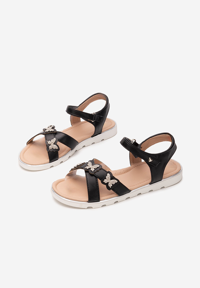 Černé dívčí sandály Voneta