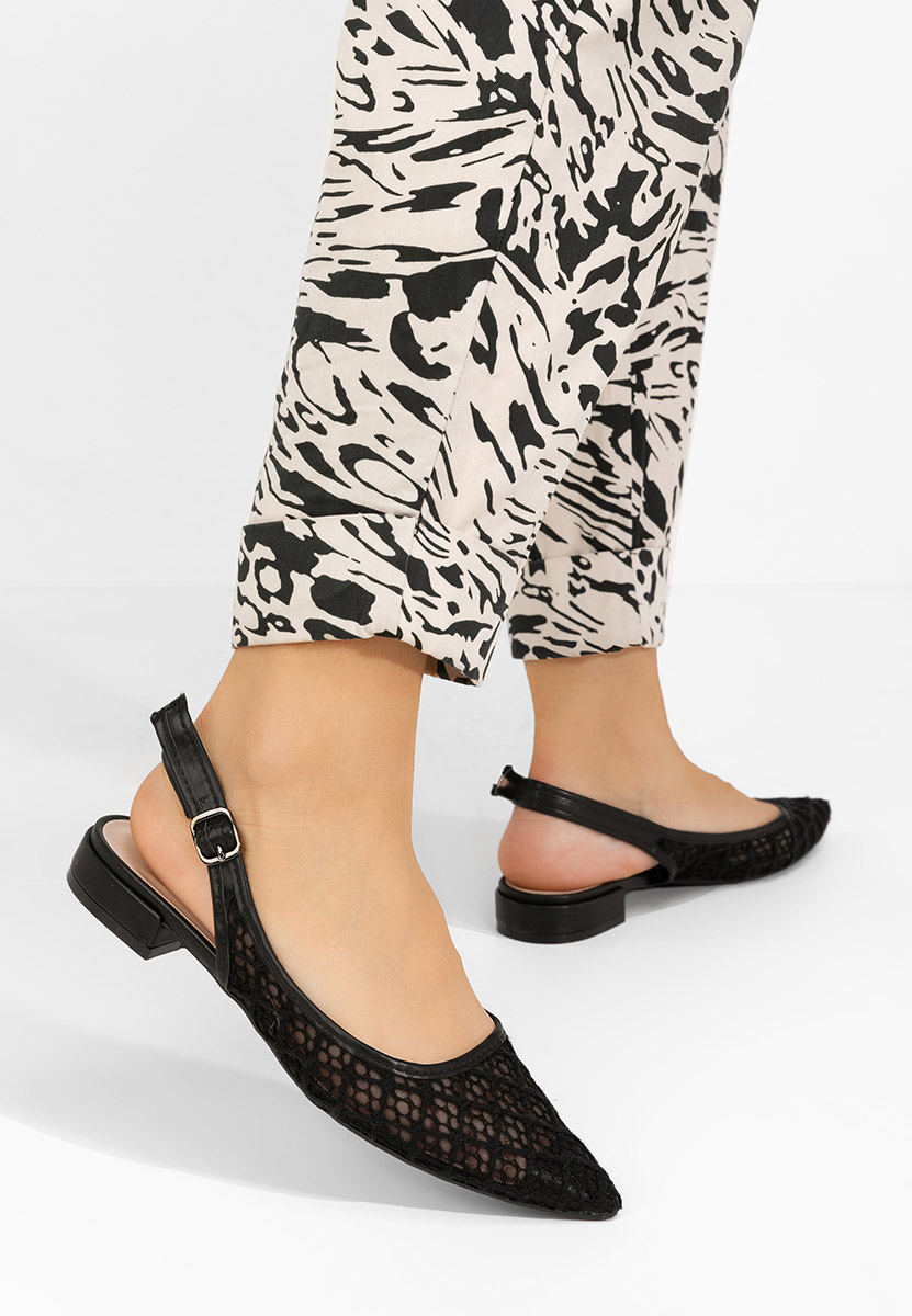 Černé lodičky s otevřenou pätou Ryvana