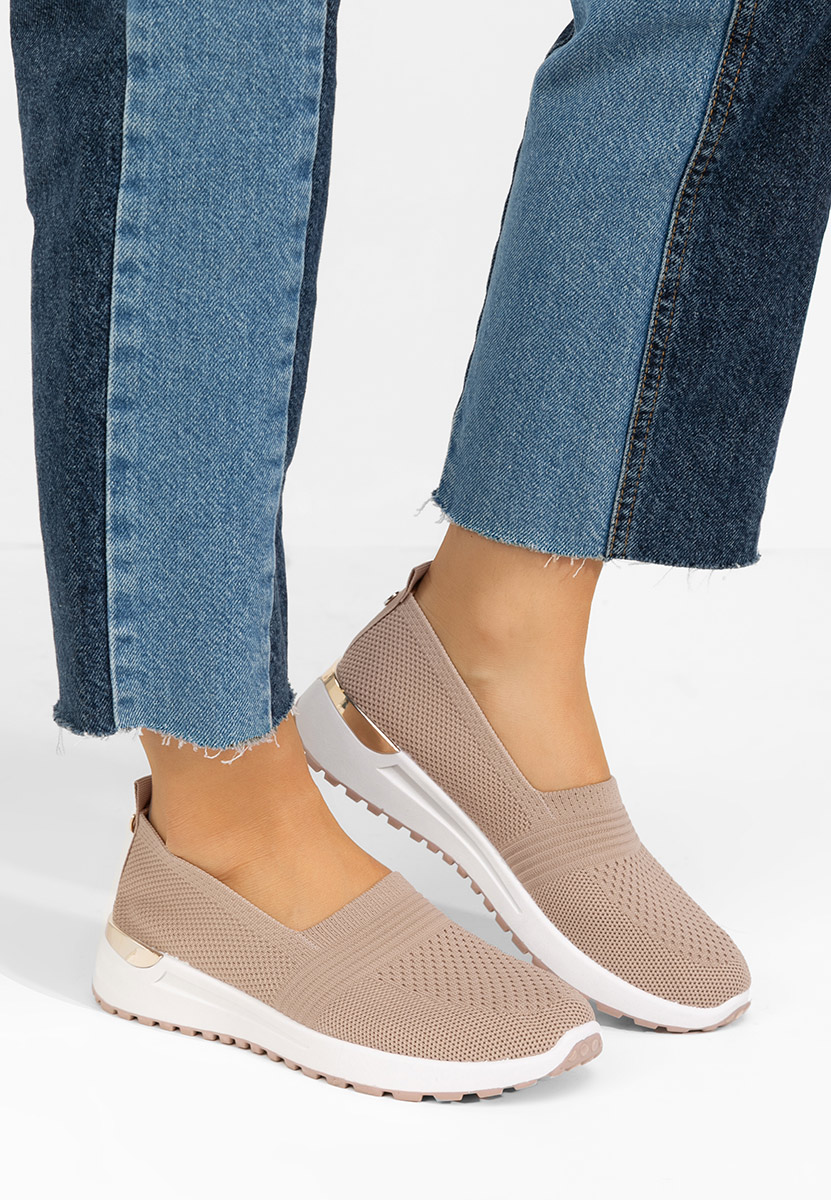 Khaki slip on tenisky Antrea V3