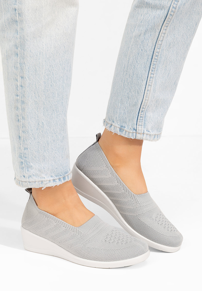 Šedé dámské polobotky Yadira