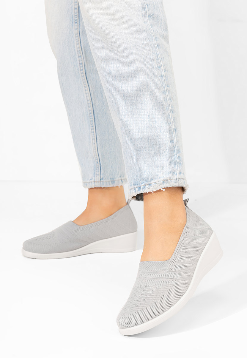 Šedé dámské polobotky Yadira