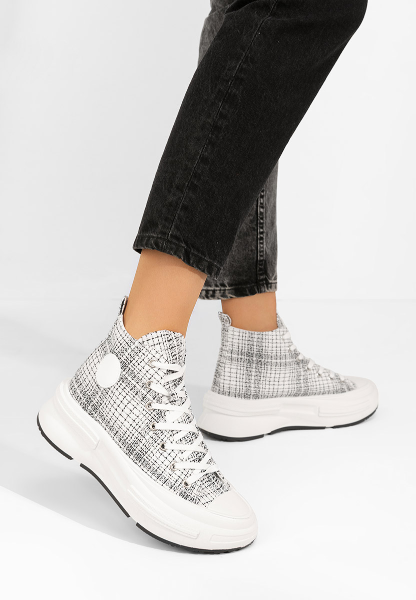 Bílé kotníkové tenisky Candya