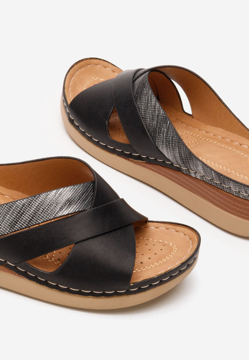 Černé zdravotní pantofle Maryna