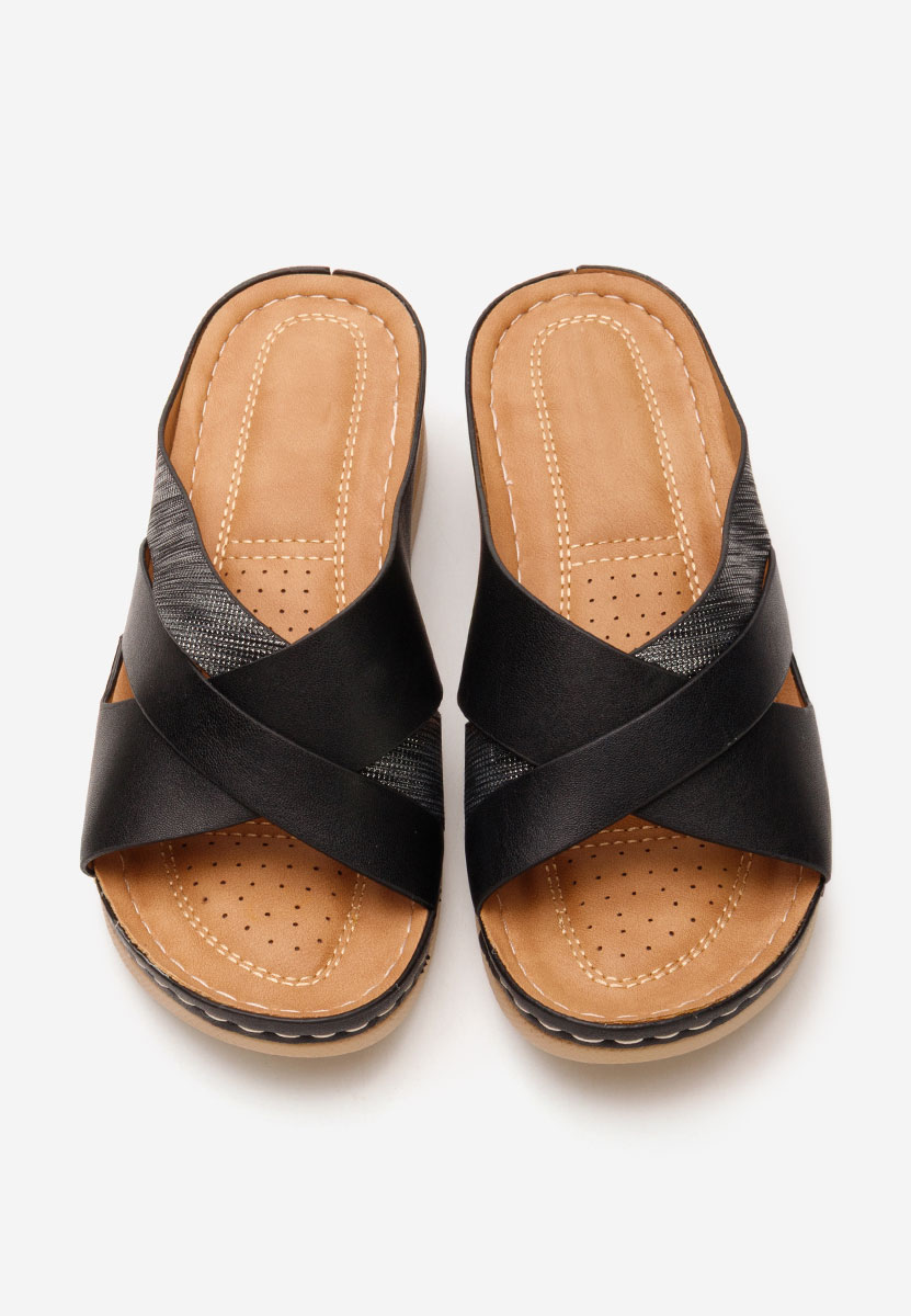 Černé zdravotní pantofle Maryna