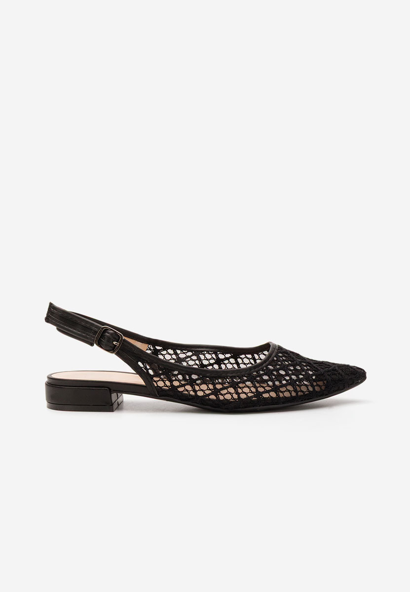 Černé lodičky s otevřenou pätou Ryvana