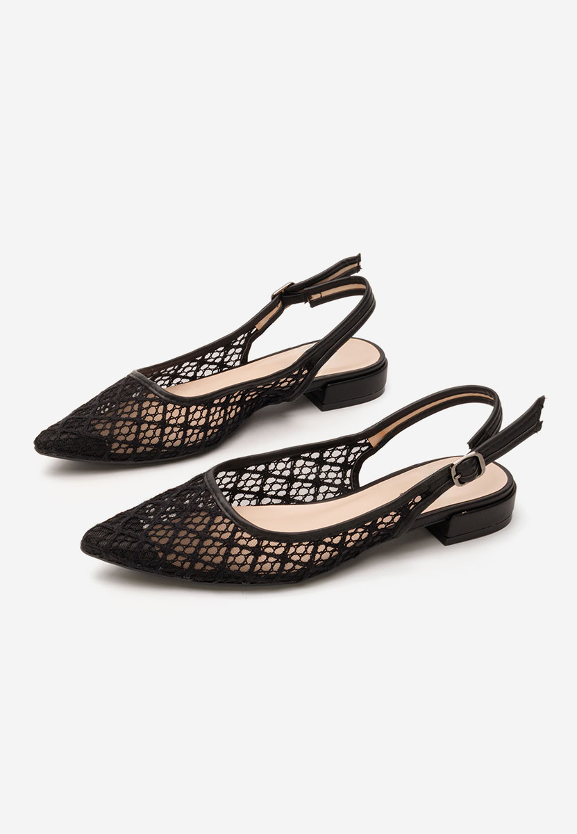 Černé lodičky s otevřenou pätou Ryvana