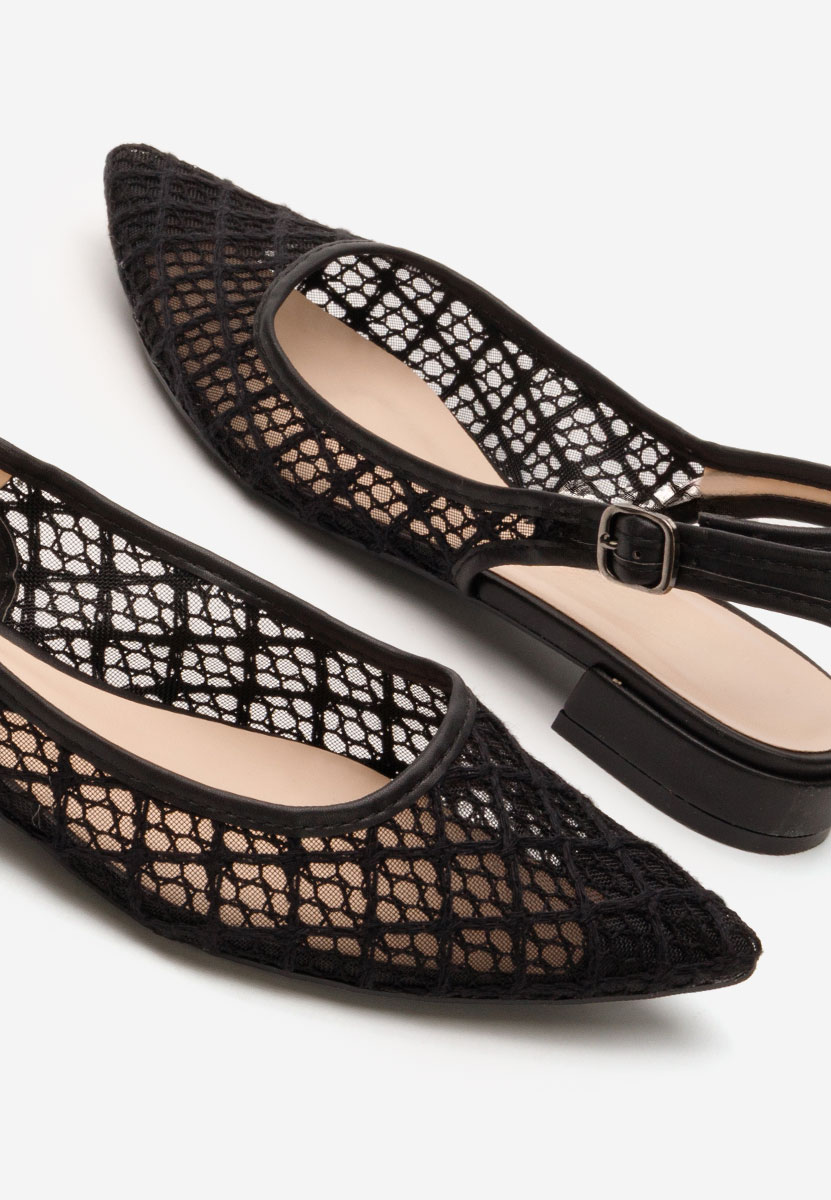 Černé lodičky s otevřenou pätou Ryvana