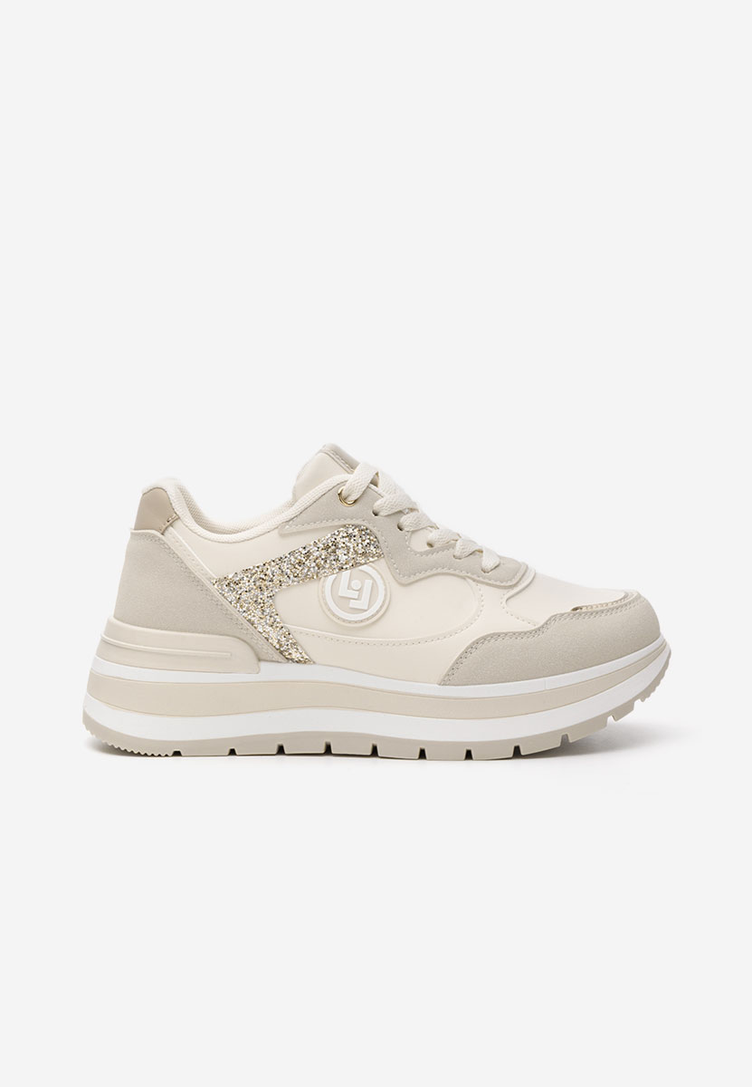Béžové dámské tenisky na platformě Nohemi