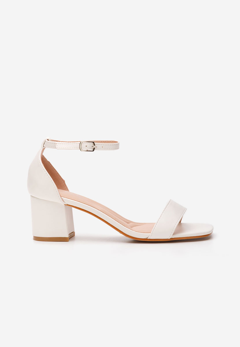 Bílé sandály na podpatku Karyssa V2