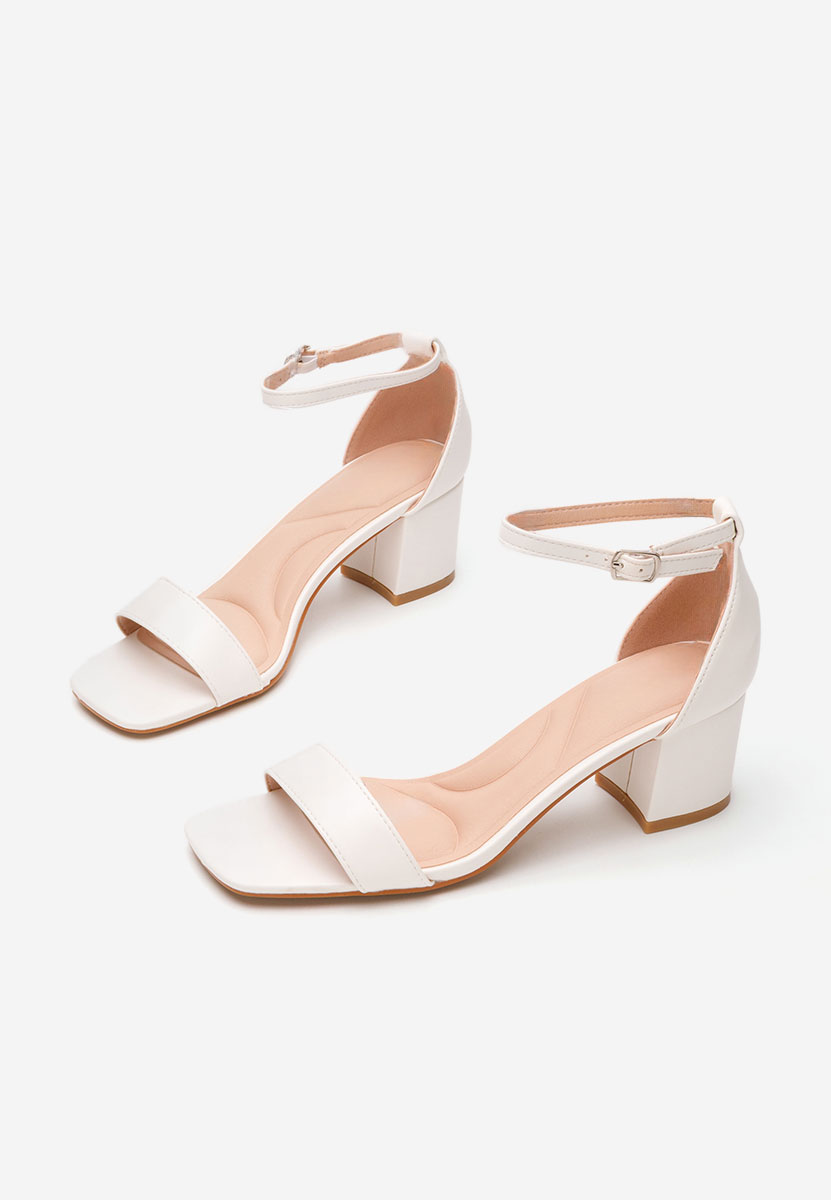 Bílé sandály na podpatku Karyssa V2