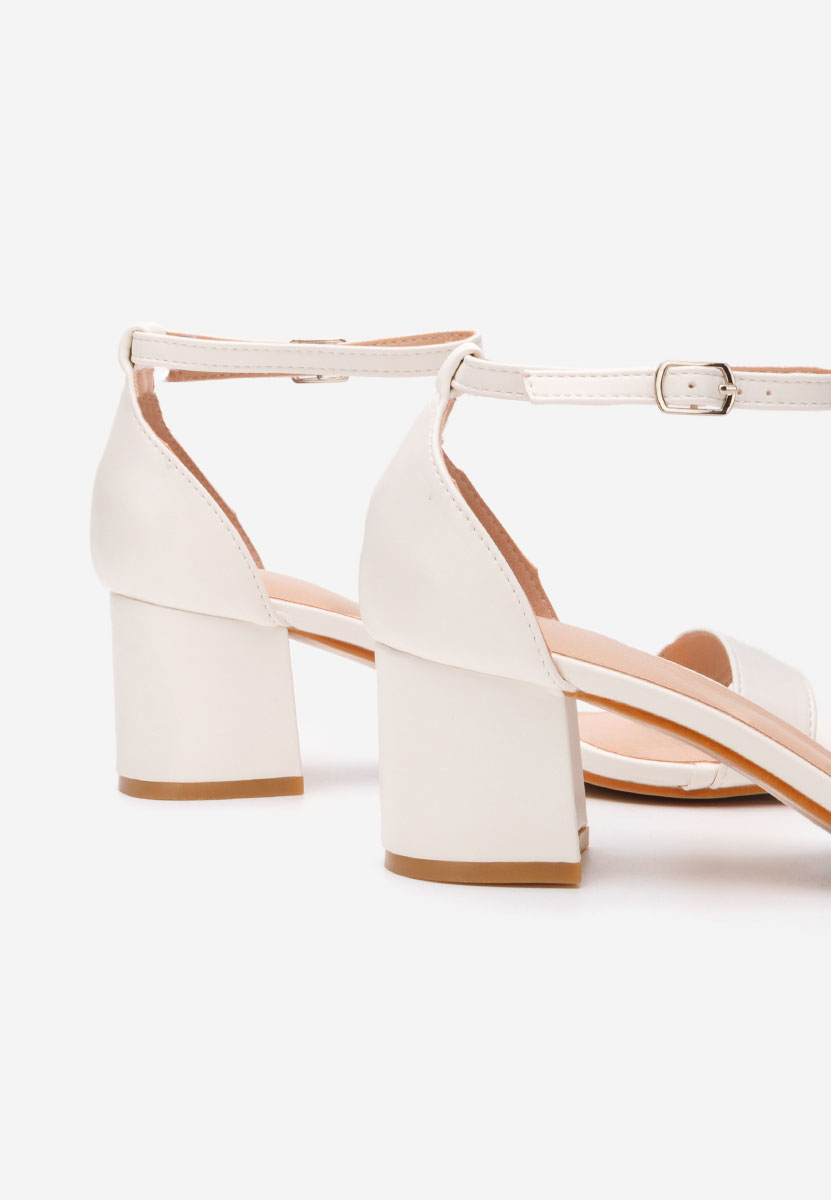 Bílé sandály na podpatku Karyssa V2