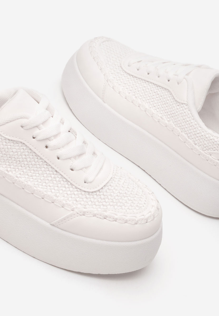 Bílé dámské tenisky na klínku Cecila