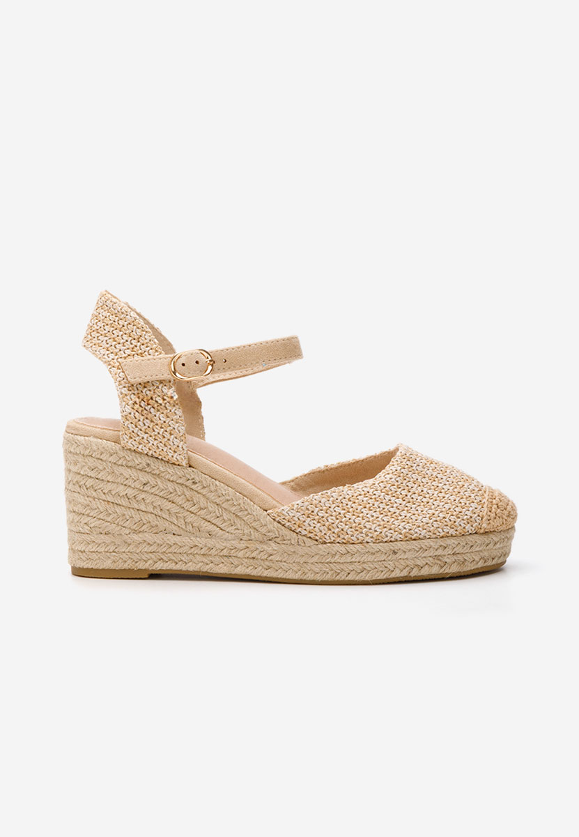 Khaki sandály espadrilky Paty