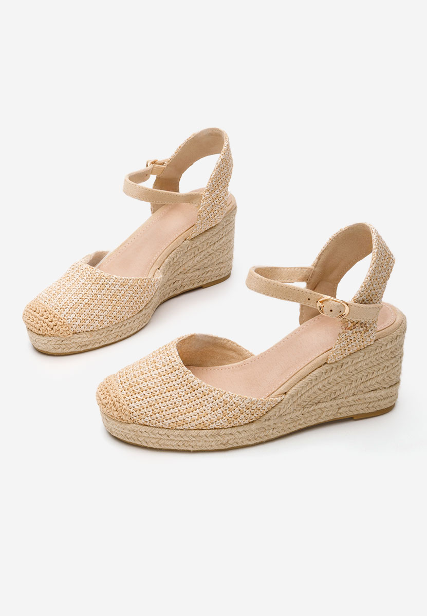 Khaki sandály espadrilky Paty
