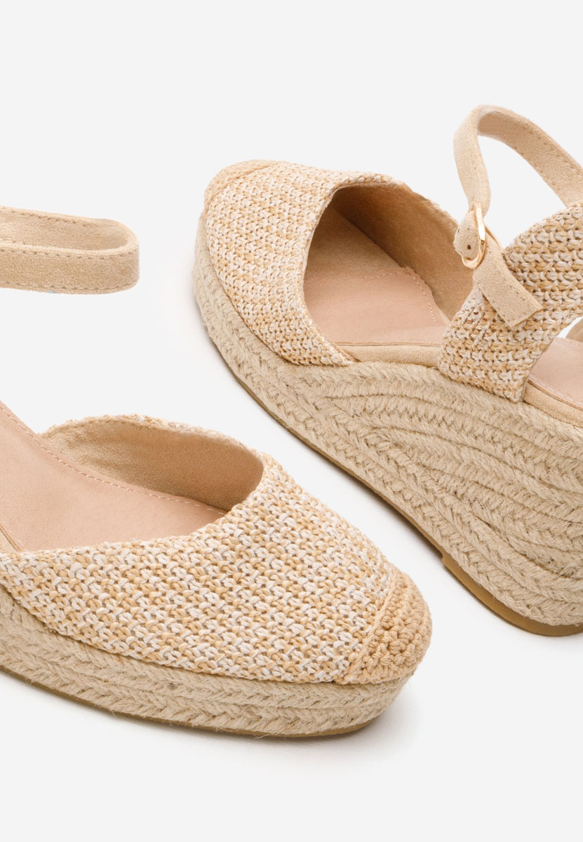 Khaki sandály espadrilky Paty