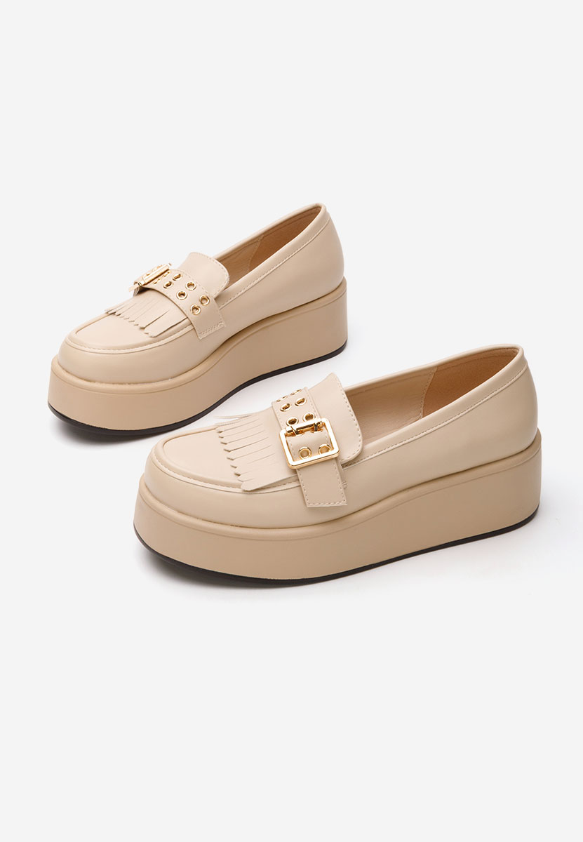Béžové mokasíny na platformě Magie Béžové mokasíny na platformě Magie