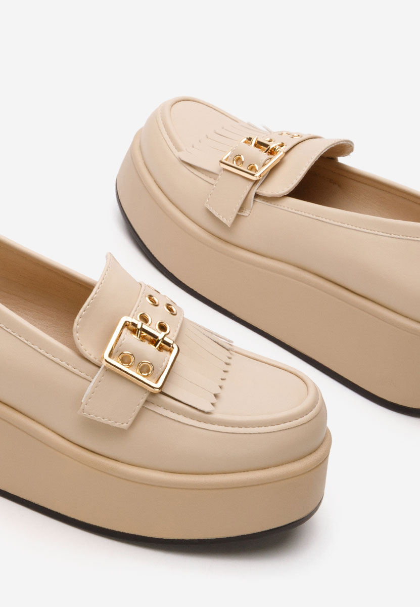 Béžové mokasíny na platformě Magie Béžové mokasíny na platformě Magie