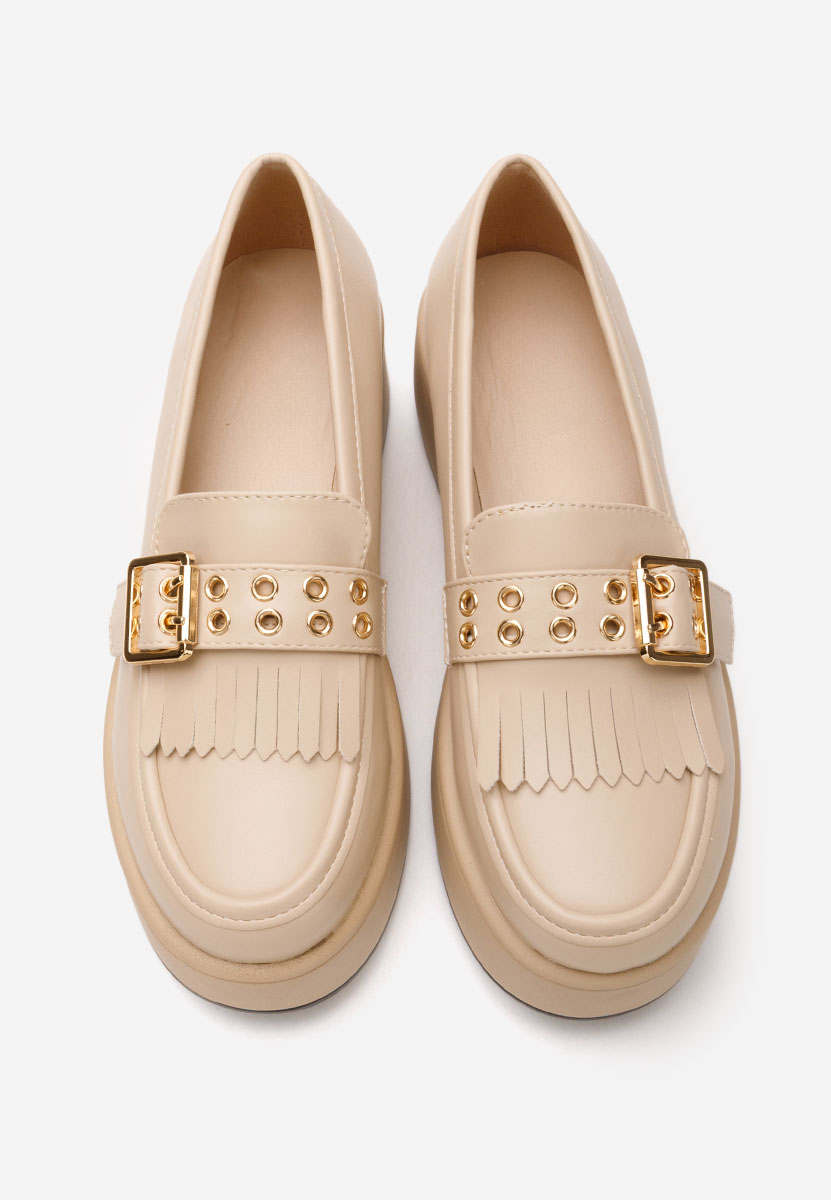 Béžové mokasíny na platformě Magie Béžové mokasíny na platformě Magie