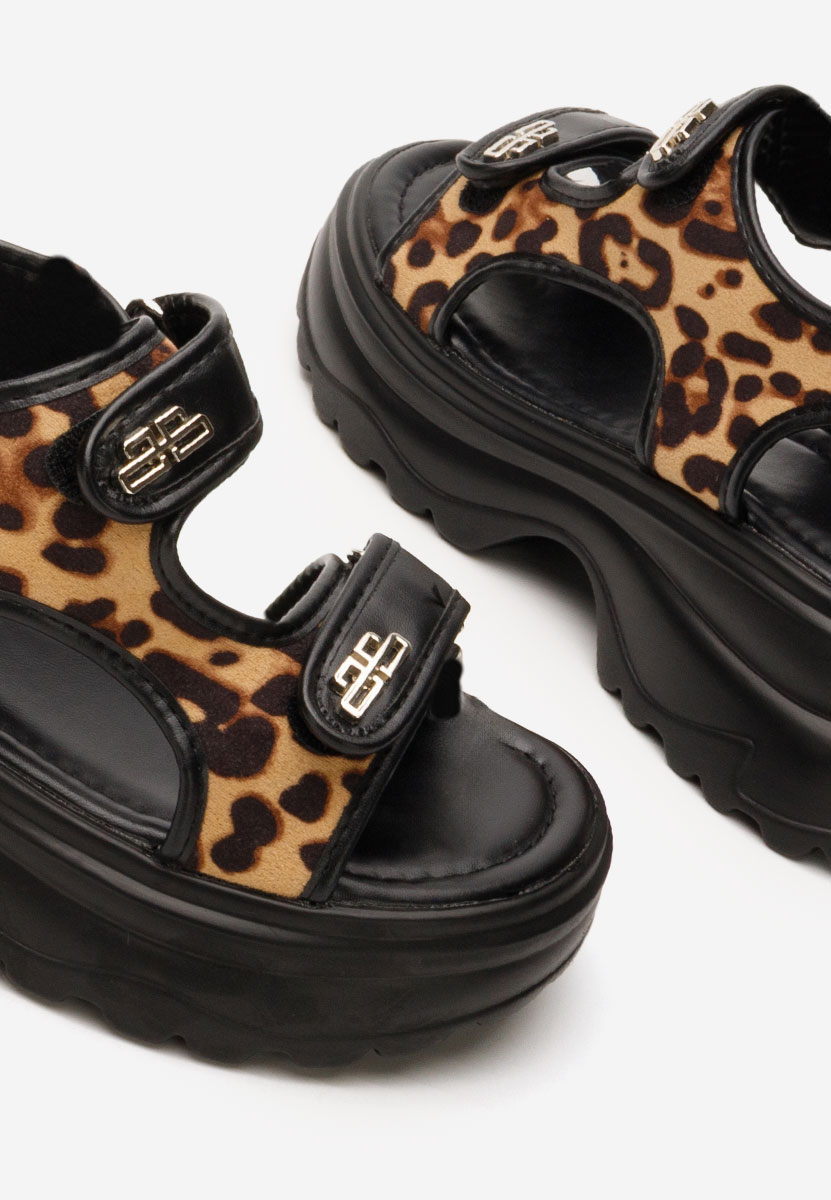 Leopardí sandály na platformě Karolyna
