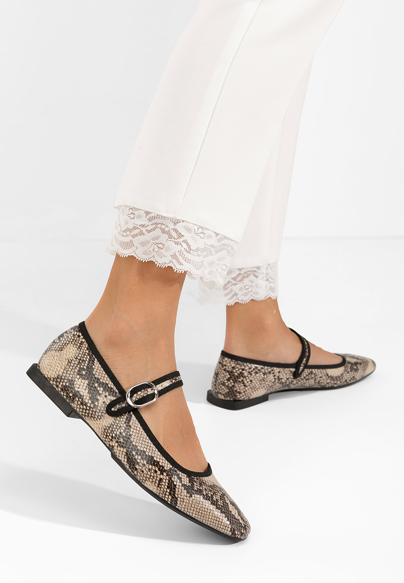 Animal print dámské baleríny Katianna