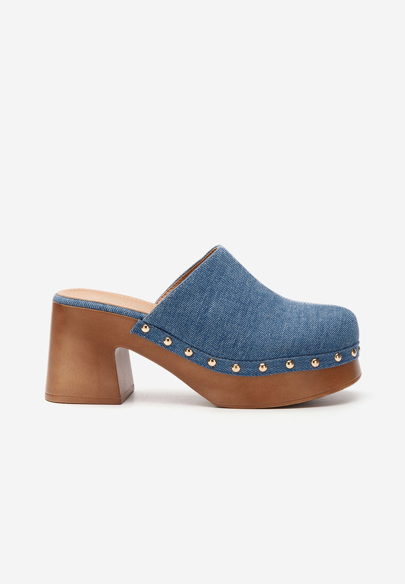 Denim dámské dřeváky Lisacora