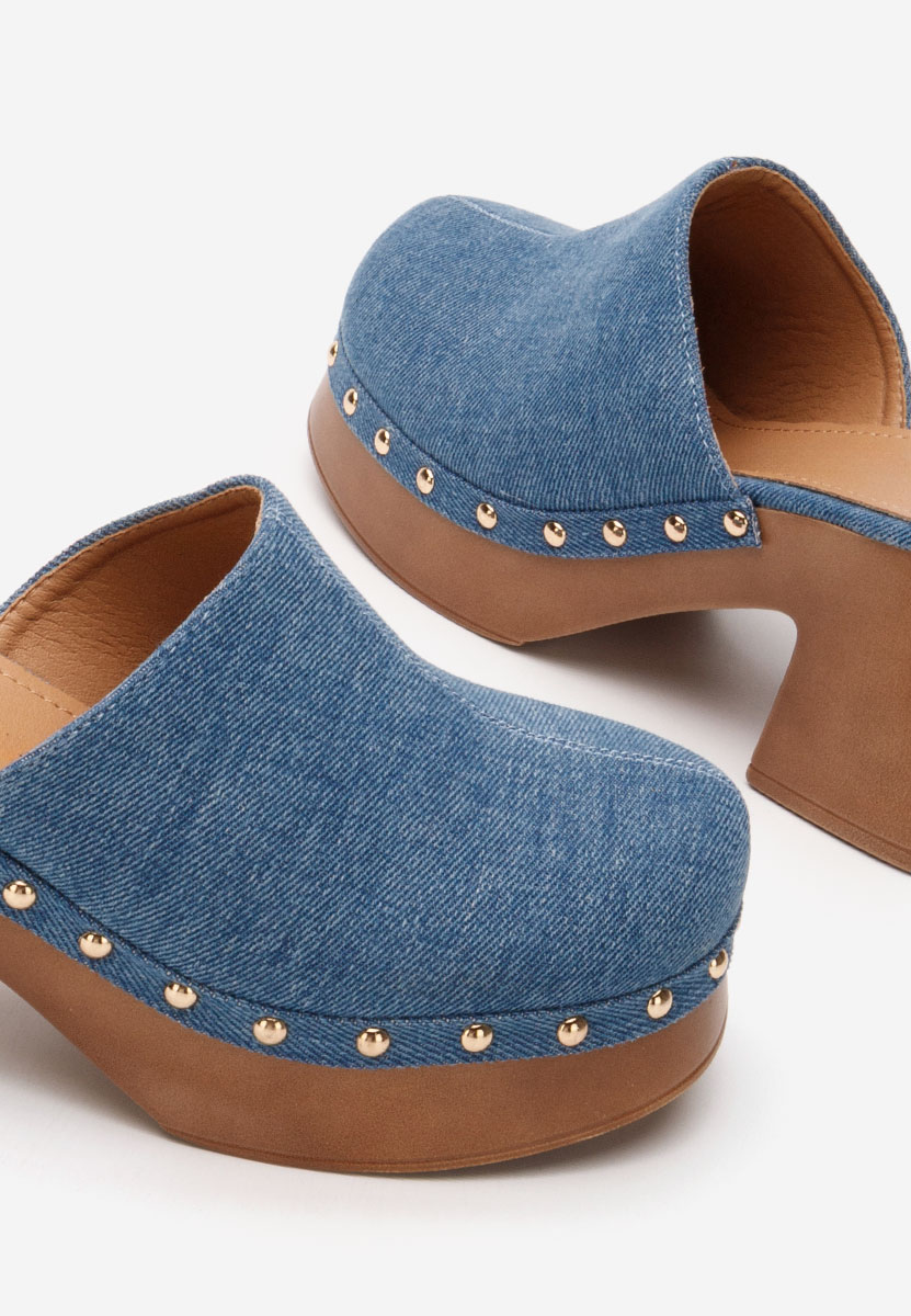 Denim dámské dřeváky Lisacora