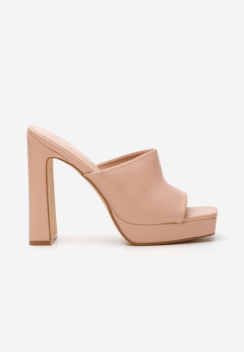 Tělové pantofle na podpatku Jysela