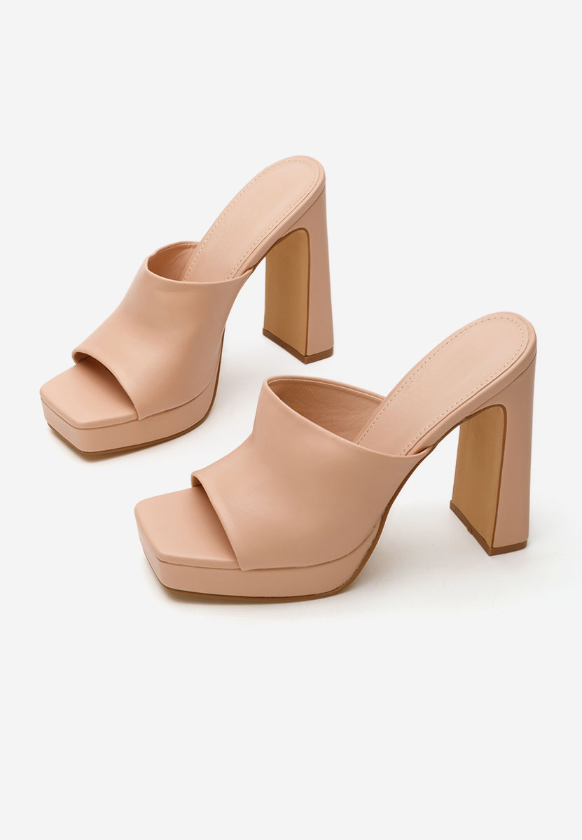 Tělové pantofle na podpatku Jysela