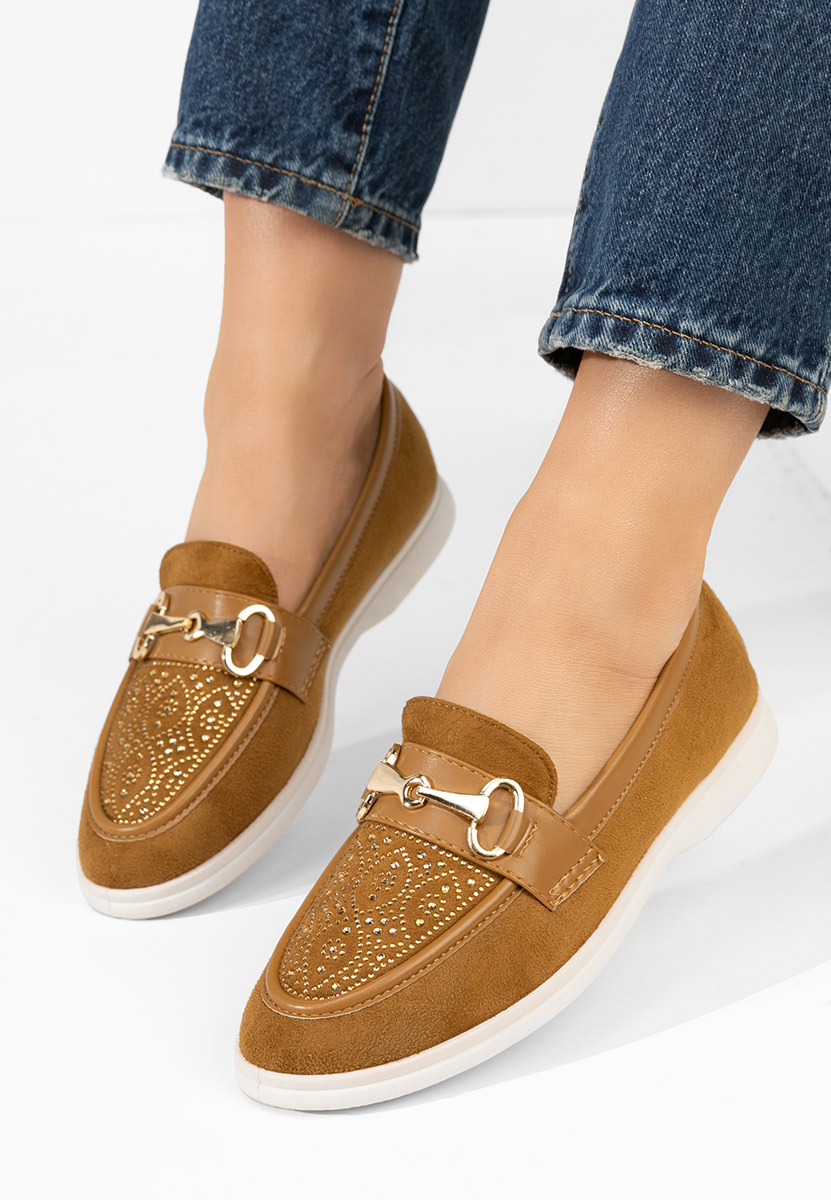 Levně Camelové loafers mokasíny Adesa