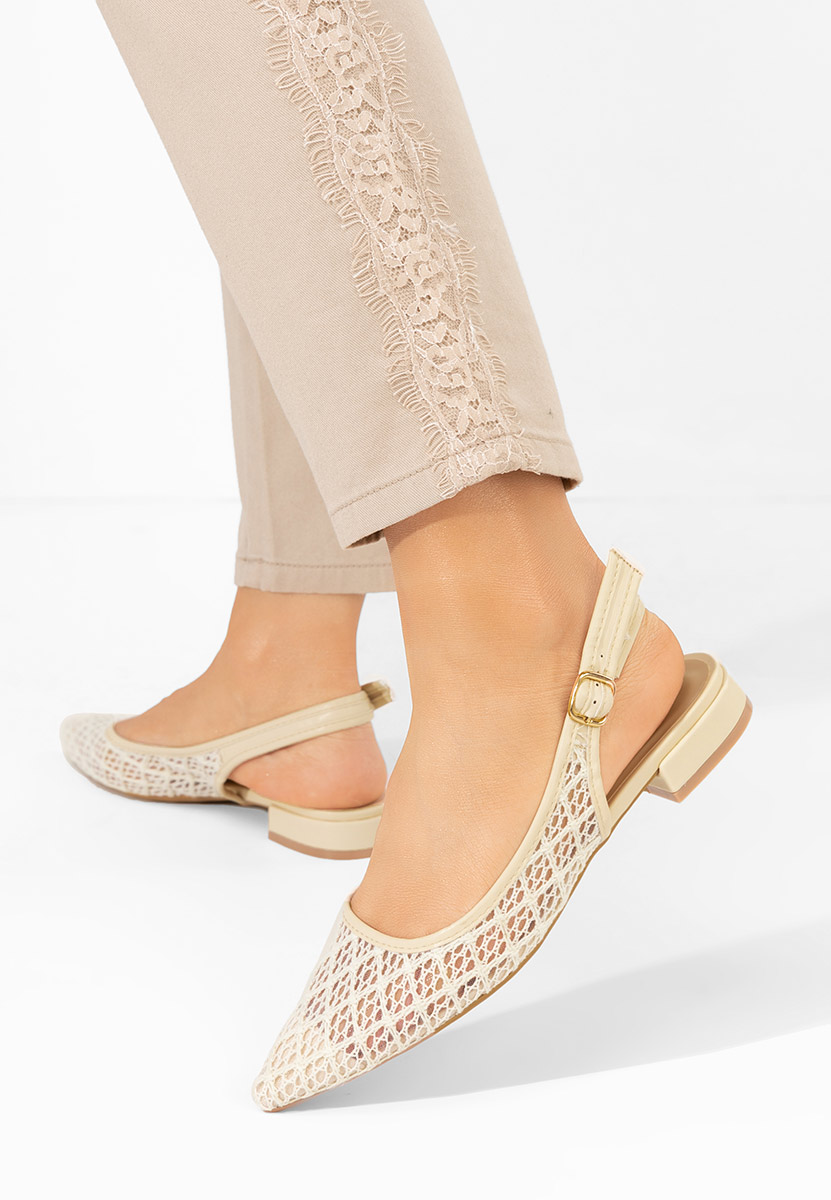 Béžové lodičky s otevřenou pätou Ryvana