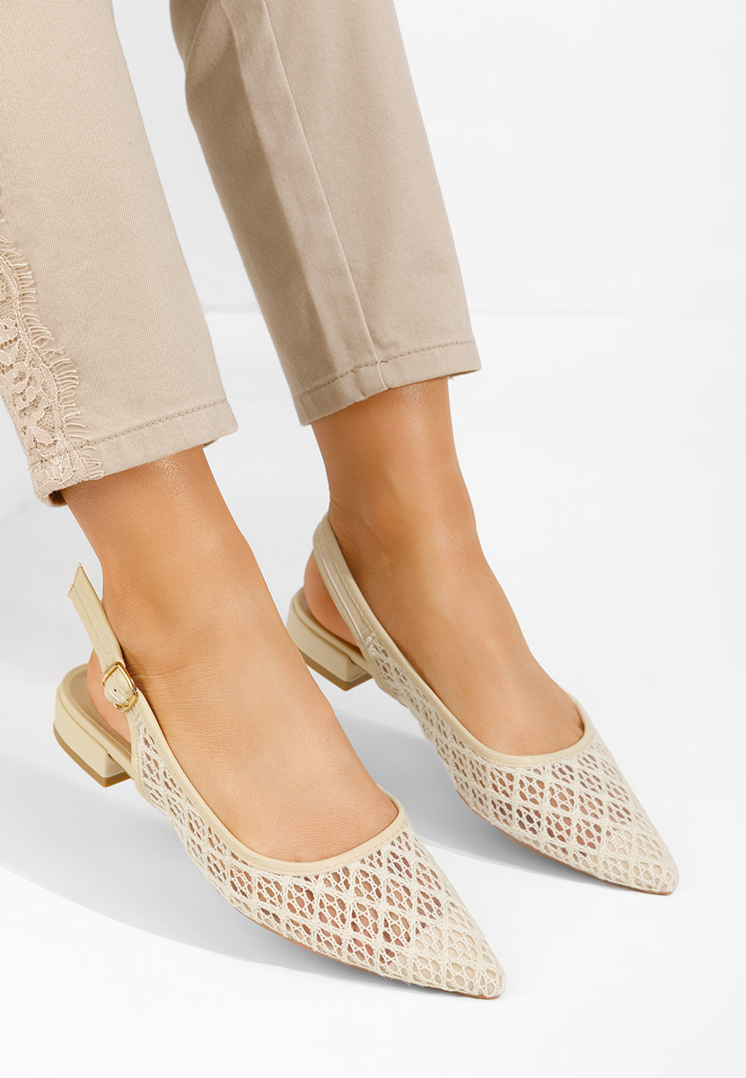 Béžové lodičky s otevřenou pätou Ryvana