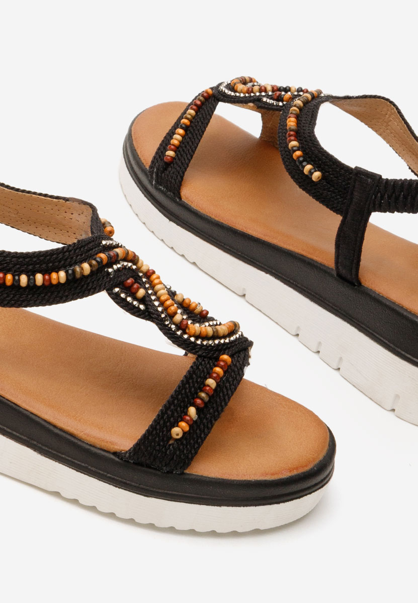 Černé ortopedické sandály dámské Nykita