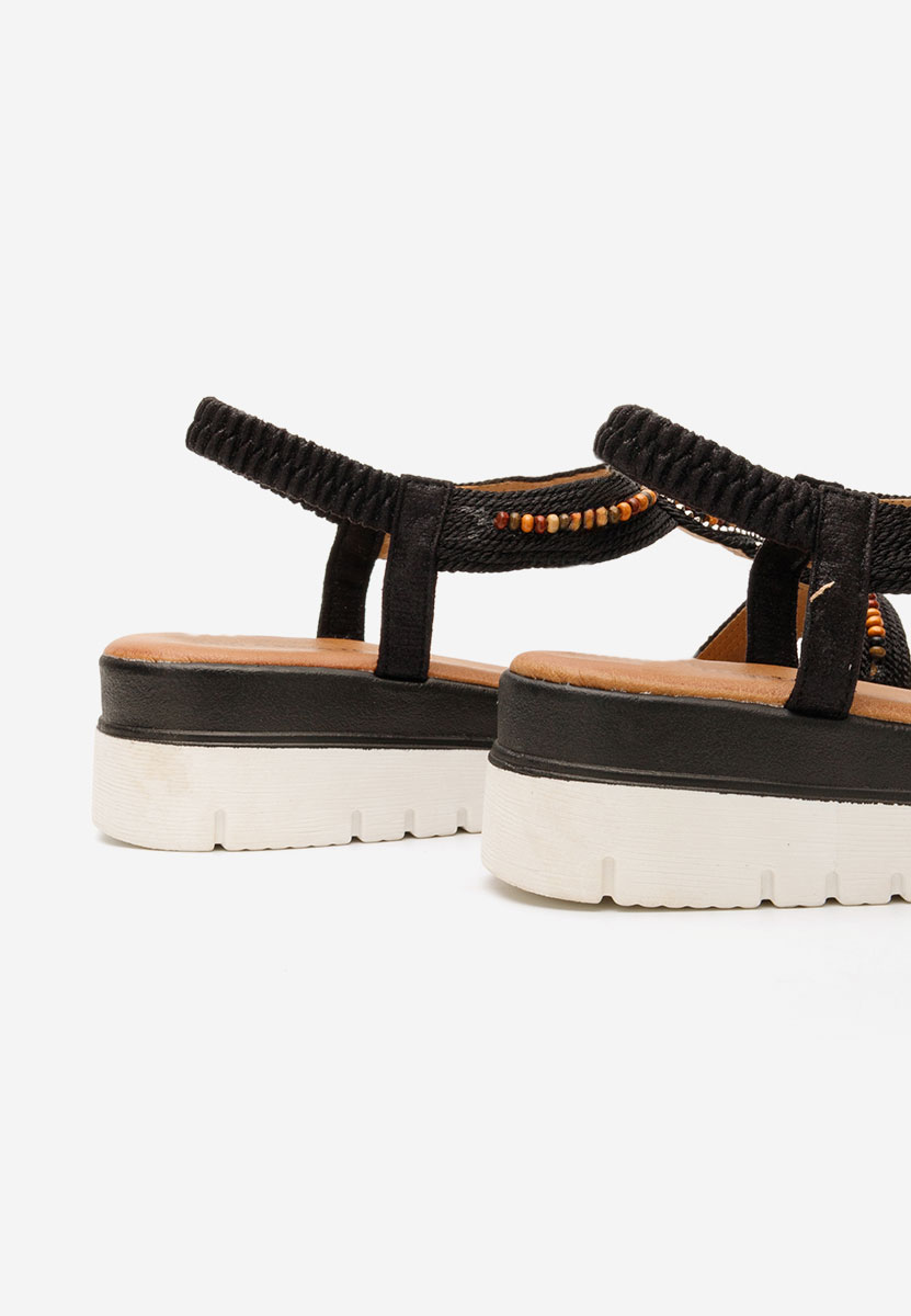 Černé ortopedické sandály dámské Nykita